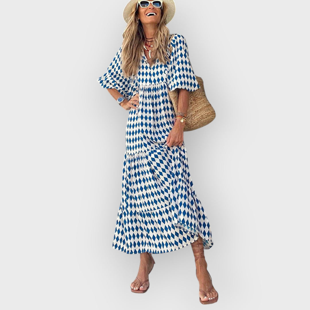 Lara - Bohemian Printed Maxi Dress