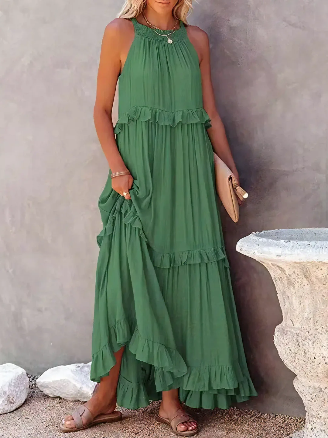 Pearl™ Ruffle Breeze Maxi Dress