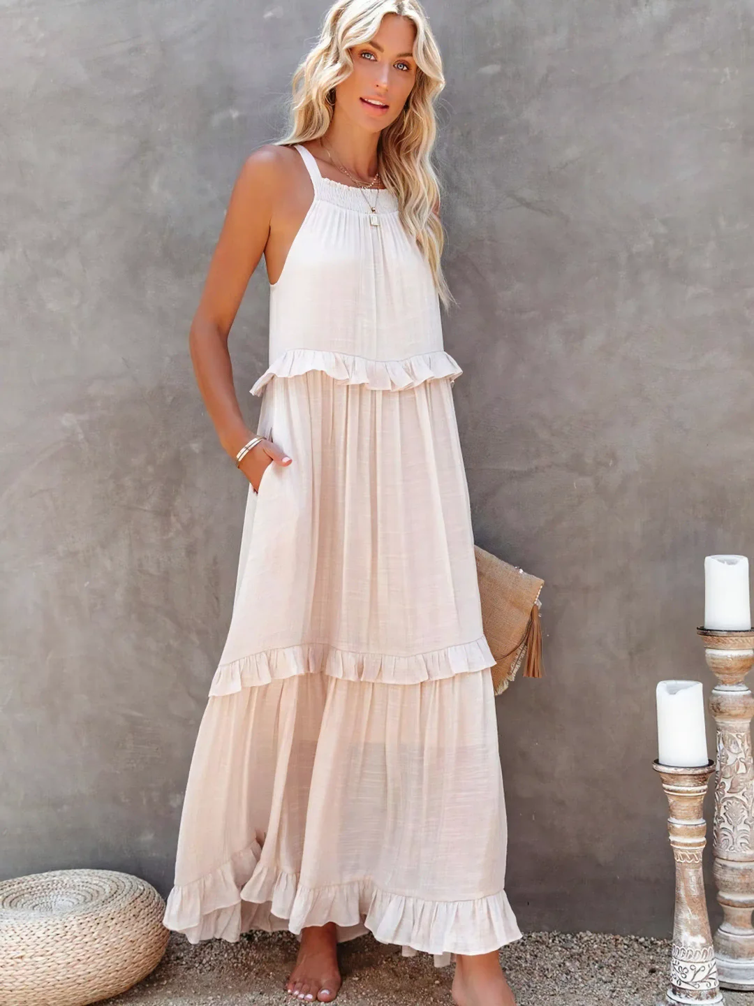 Pearl™ Ruffle Breeze Maxi Dress
