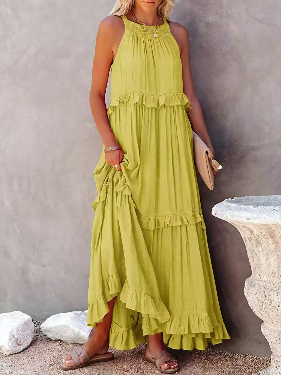 Pearl™ Ruffle Breeze Maxi Dress