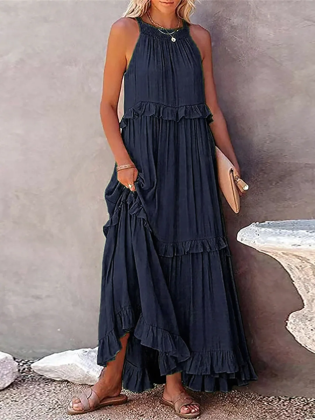 Pearl™ Ruffle Breeze Maxi Dress