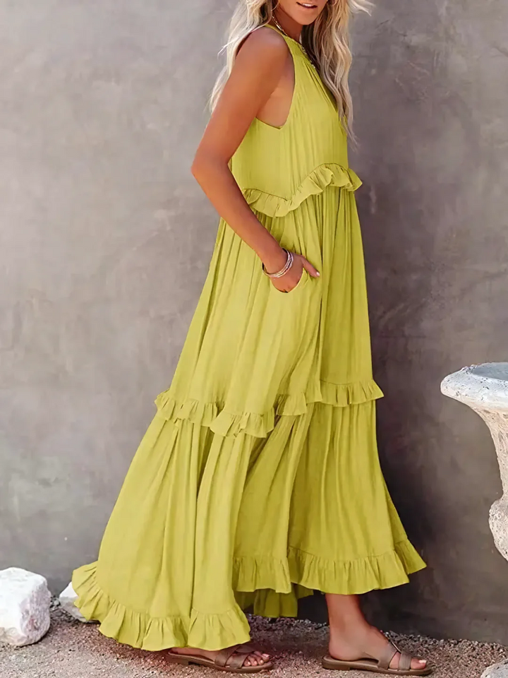 Pearl™ Ruffle Breeze Maxi Dress