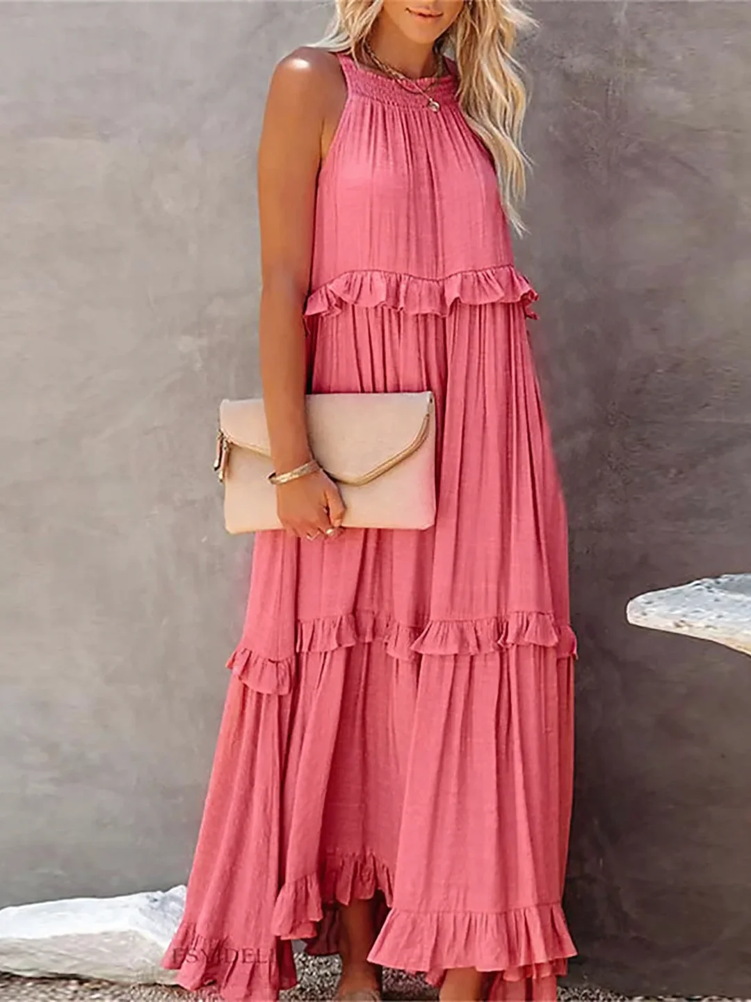 Pearl™ Ruffle Breeze Maxi Dress