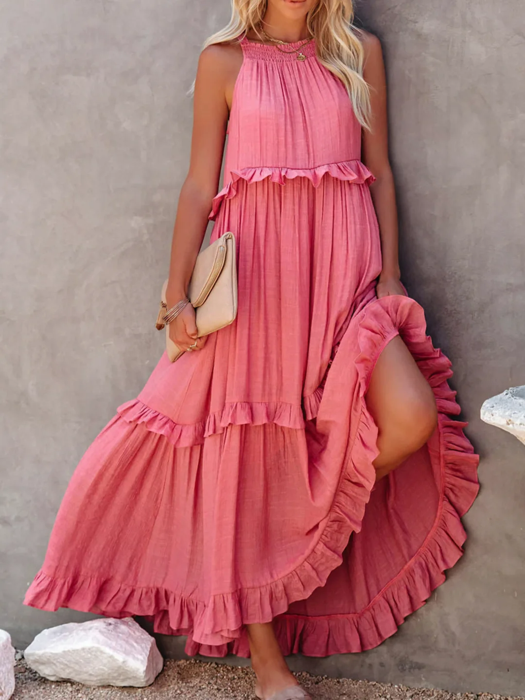 Pearl™ Ruffle Breeze Maxi Dress