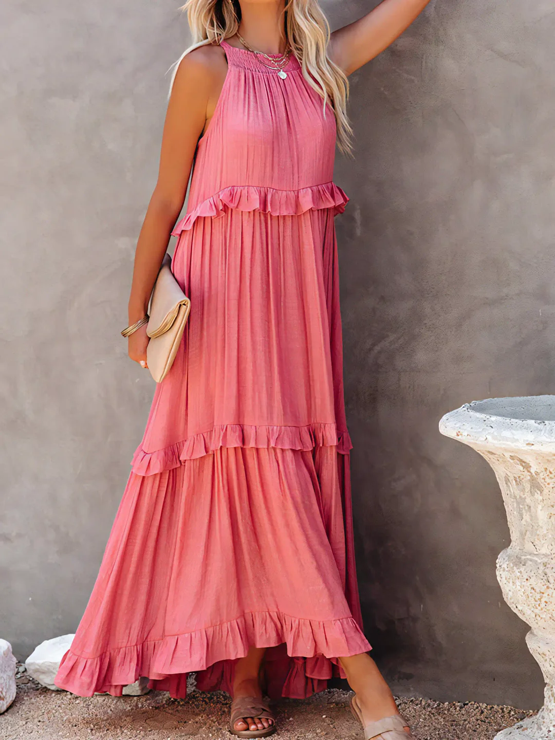 Pearl™ Ruffle Breeze Maxi Dress