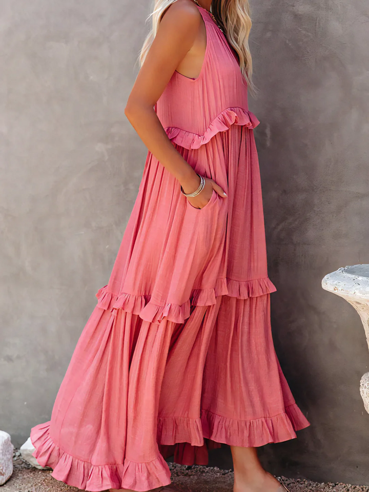 Pearl™ Ruffle Breeze Maxi Dress