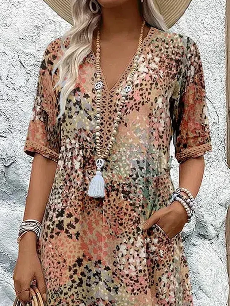 Samantha - Elegant Floral Midi Dress