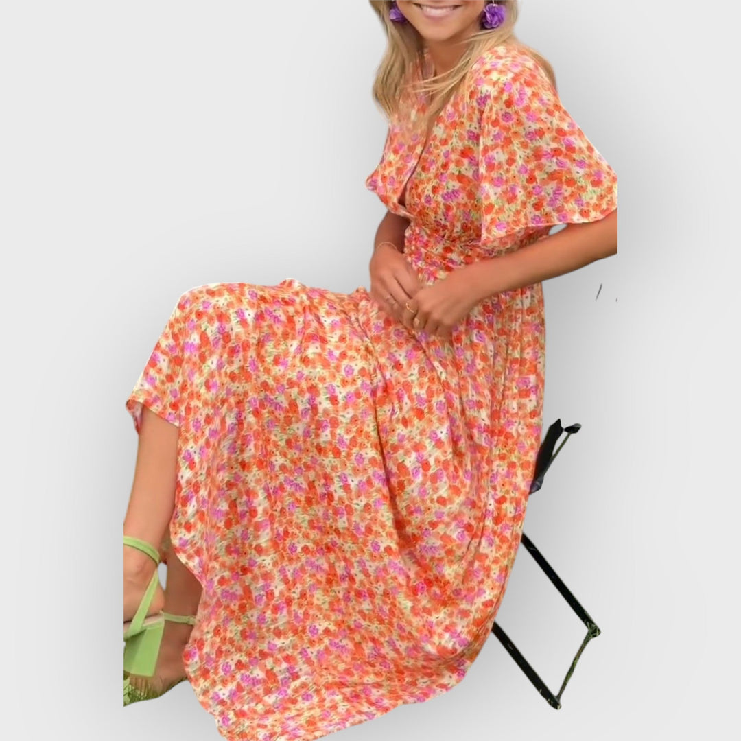 Louise - Maxi Dress with V-Neck